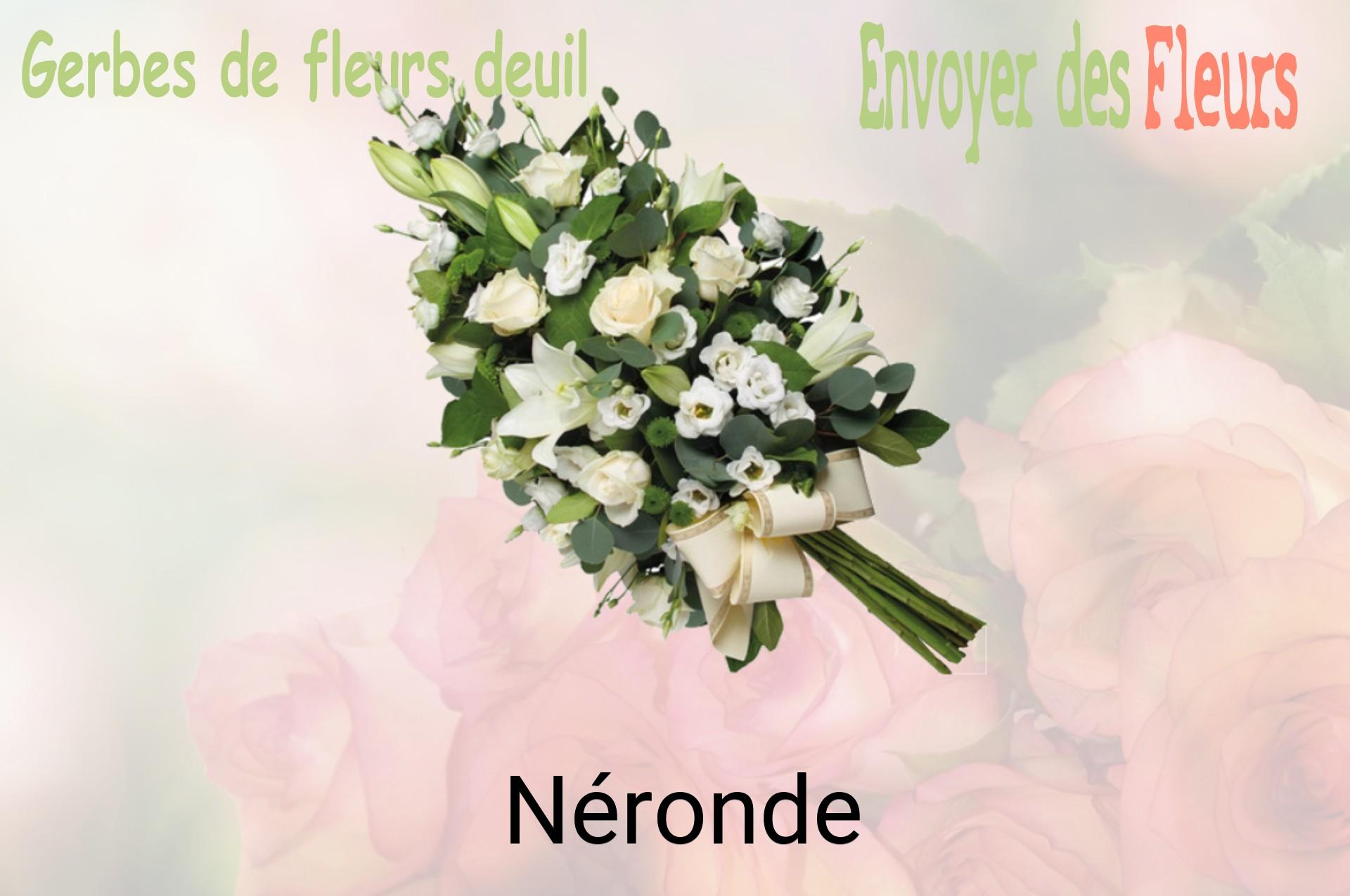 Gerbe de fleurs de deuil livrée à Néronde
